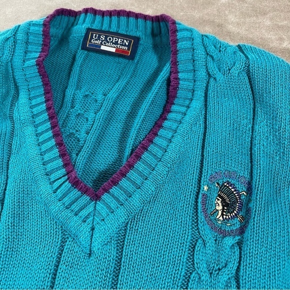 Vintage US OPEN Golf 3D Knit Men’s Vest - Picture 2 of 6